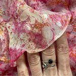 WD•NY Vintage Y2K WDNY Whimsical Mermaidcore Floral Silk Top Photo 6