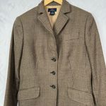 Brooks Brothers 346  100% Wool Houndstooth Women's‎ Blazer Jacket Size 8 Photo 4