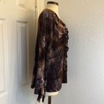 Susan Lawrence Y2k velvet burnout ruffle long sleeve whimsigoth Photo 8