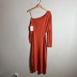 Cult Gaia Zora Knit Cutout Midi Dress Women Medium Chili Orange Asymmetrical NWT Photo 5