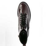 No Boundaries  Womens Combat Boots Size 6 Burgundy & Black Side Zip New Photo 1