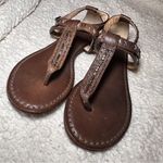 Frye  Carson Brown Leather Boho Thong Sandals Sz 7 Photo 3