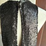 Free People  Liquid Shine Black Sequin High Neck Cocktail mini dress Extra Small Photo 6