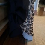 Edge sheer black blouse with cheetah print Photo 4