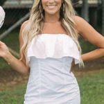 These Three Boutique Strapless White Ruffle Dress Photo 3