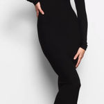 SKIMS NWT  Soft Lounge Long Sleeve Long Dress Onyx Black Size XL Photo 0