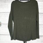 ee:some Dark Green Long Sleeve Scoop Neck Tie Front Sweater Top Size XL Photo 4
