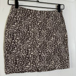 Free People | Leopard Print Mini Skirt Brown Beige | Women's 0 Photo 0