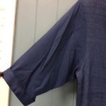 Vtg Nina Piccalino blue 80’s 90’s layered chevron‎ blouse with kilt pins size 6 Photo 5