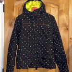 Burton Lush Black Multi Squares Snowboard Ski Jacket $249.95 EUC Wmn’s S Photo 0