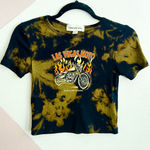 Obsessive Love Black Y2K Grunge Moto Top Vegas Graphic Gothic Punk Edgy Rockstar XS Photo 0