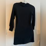 BCBGMAXAZRIA Black Draped Cowl Neck Tunic Top Size S Photo 3