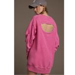 Anthropologie Daily Practice Long Sleeve Batwing Sweatshirt Dress Pink Size XS Photo 10