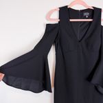 XScape  Black Bell Sleeve‎ Open Shoulder Long Dress Gown Size 8 Photo 7