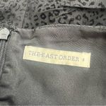 The East Order Black Animal Print Ruched Asymmetrical Hem Bodycon Mini Dress S Photo 4