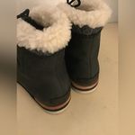 Sorel  women charcoal gray black leather platform wedge boots Size 7.5 Photo 8