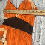 Moulinette Soeurs Anthropologie Crane Silk Halter Dress Tangerine Orange size 4 Photo 8