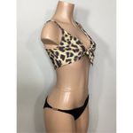 PilyQ New. PQ tie front jungle teeny bikini. Large.D-cup. Retails $159 Photo 4