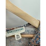 Earthbound Trading Co Blue Tan Floral Long Sleeve Romper Open Back Boho Women XL Photo 5