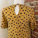 MINKPINK Last chance-  - Mustard Yellow Polka‎ Dot Assymetrical Dress Photo 6