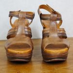 Naya Elise Multicolor Brown Platform Leather Wedge Sandals 9M Size 9 Photo 8