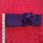 NWTâpurpleâhand crochetedâearâwarmerâheadbandâw/largeâcrochetedâflower Purple Photo 5