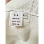 Lab 100% Cotton Long Sleeve Turtleneck Knit Sweater White Women's Size Large Photo 2