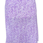 Fashion Bug Vintage Light Purple Lilac Tiny Floral Print Midi Skirt Ruffle Hem Photo 0