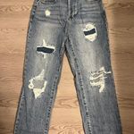 PacSun - Blue High Rise Straight Ripped Jeans Photo 0