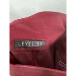 Level 99 Faux Leather Coated Legging Pant Red Photo 3