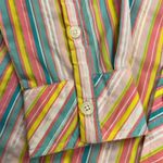 Lilly Pulitzer  Multicolor Striped Button Up Shirt Embroidered Logo Size 8 Photo 11