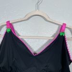 Parade Women Plus Size 3XL Black Pink Green Triangle Bralette Scallop Trim Photo 2