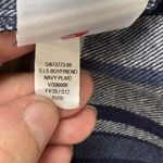 Old Navy  Navy Plaid Boyfriend Flannel Shirt Womens Size S Long Sleeve Cotton Photo 4