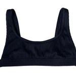 Topshop NEW Women’s Size 10 Black Ribbed Crinkle Bikini Top Photo 0