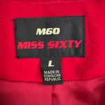 VTG Miss Sixty M60 coat large double breasted peacoat wool blend fit n flare red Photo 9