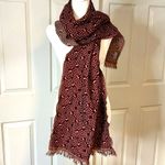 Mulberry  women’s speckled pattern fringe scarfs Photo 1