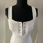 Kendall + Kylie NEW $79 Kendall Kylie White Crepe Square neck Bodycon Dress XS Photo 2