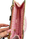 Lilly Pulitzer  Embroidered‎ Floral Shoulder Bag Clutch Pink White Purse Preppy Photo 5