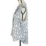 Ann Taylor  Large Top Geometric Sleeveless Lightweight Button V-Neck Tie Scarf Photo 5