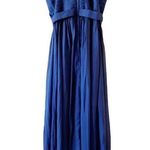 Vinibelle Mazarine Blue Pleated Chiffon Long Formal Dress Size 2 Photo 2