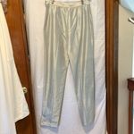 Max Mara  Gray Silver Silk Textured Polonia Pant Band New NWT 14(US) 44(IT) Photo 7
