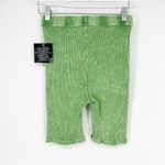NWT LA Luxe‎ Ribbed Acid Wash Bike Shorts L Green Size L Photo 1