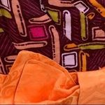 Vintage 60s 70s Art Deco Op Art Geometric Lines cap sleeve fitted dress Orange Photo 7