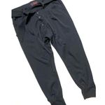 ZARA TRF Black Paper Bag Button Down Tie Waist Pants Sz 8 Photo 0