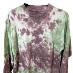 Free People  We The Free XS Tie Dye Long Sleeve T Shirt Green Pink Boho Photo 1