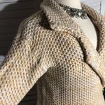 Forever 21 Vintage Y2K Long Coat Cable Knit Deep Pockets Cream/Yellow sz S Photo 3