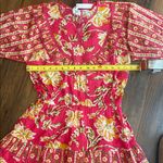 Maisie Mini Skirt in Pink and Yellow Red Photo 6