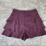 Leith Nordstrom Burgundy Ruffle Shorts Sz Small Photo 1