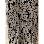 Nightway Keyhole Neck Sleeveless Scalloped Black Shimmery Lace Formal Gown, 4 Photo 6