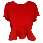 Free People We The Free Knot For Me Melon Tie Front Crop Top EUC Size Small Photo 4